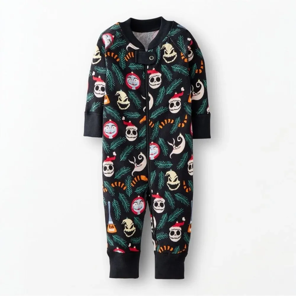 Hanna Andersson Disney Nightmare Before Christmas Zip Sleeper 6-12M Black